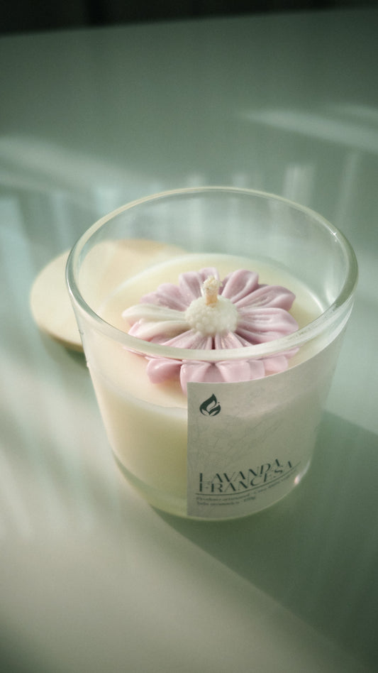 Vela Lavanda Francesa (copo vidro)